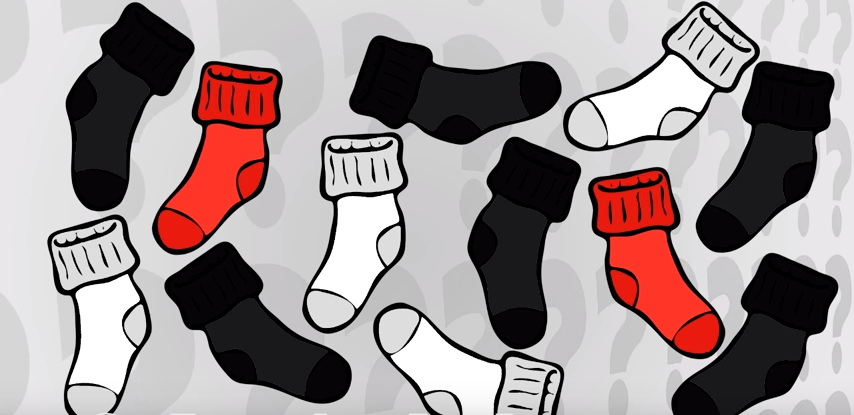 En pigeant à l'aveugle des chaussettes, combien de chaussettes faut-il piger au minimum pour être certain d'avoir une paire identique?