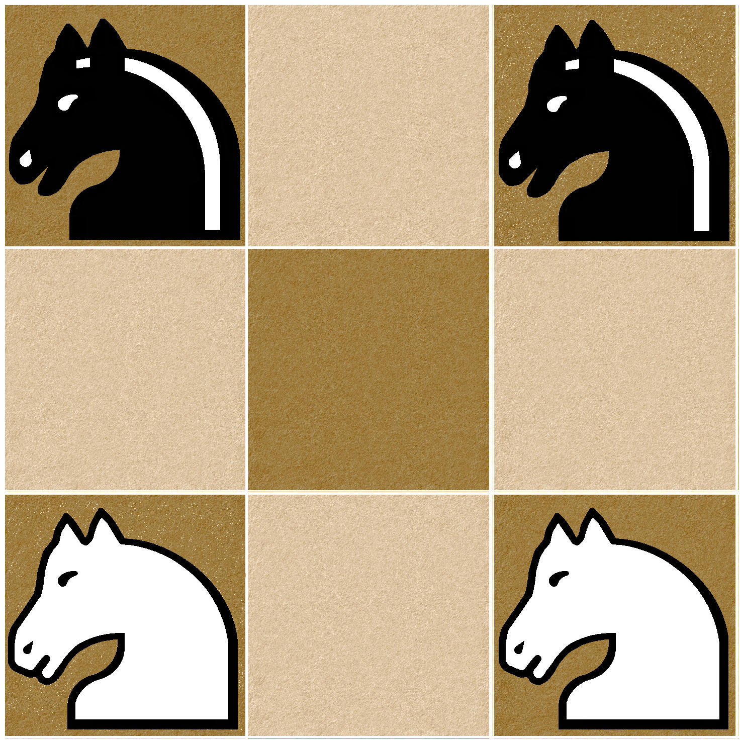 En sachant qu'un cheval au échec se déplace en