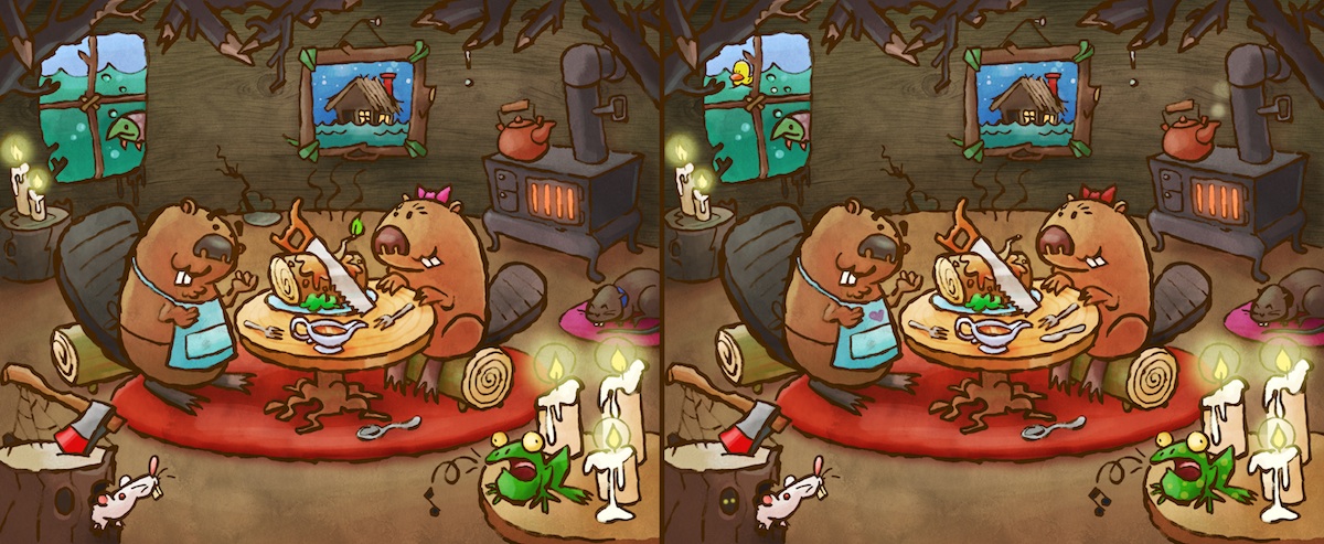 Combien de différences y a-t-il entre ces deux images?